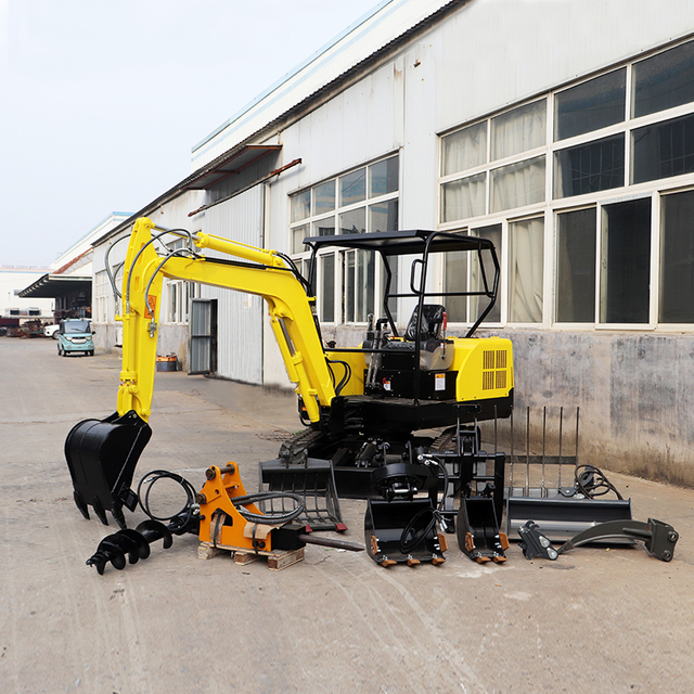 Peque&ntilde;a excavadora barata, venta al por mayor, miniexcavadora microcompacta, precios de ensacadora de 2,5 toneladas y 1 tonelada a la venta con EPA/CE/EURO