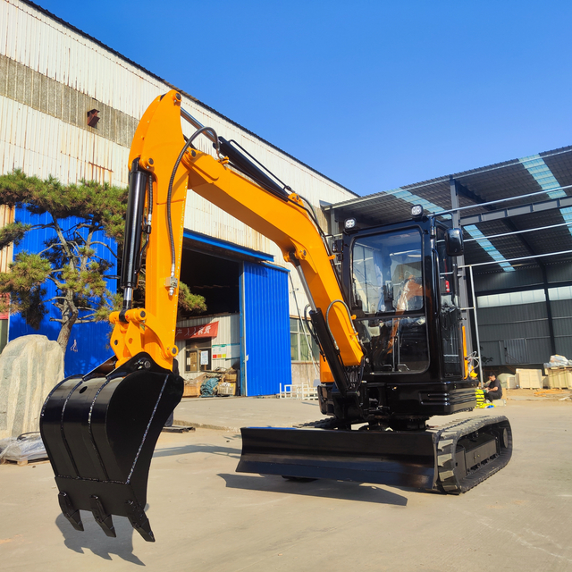 Goedkoopste minigraafmasjien gebruik Kubota-enjin 3.5 ton 1 ton 2 ton graafmasjien mini-pelle 3.5 ton graafmasjien